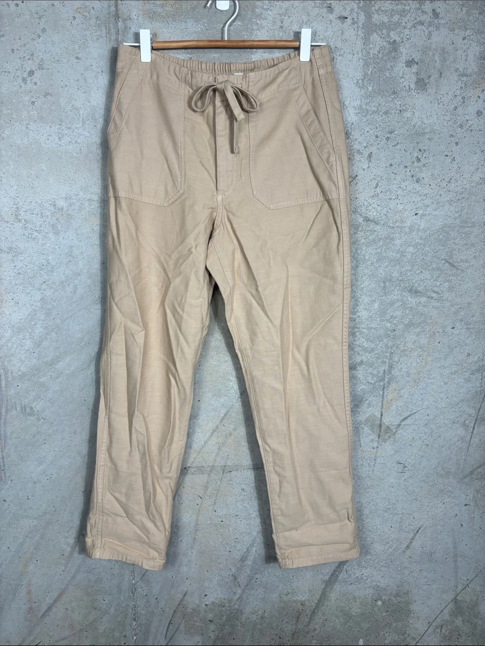 J. Crew Tan 100% Cotton Straight Leg Cropped Pants